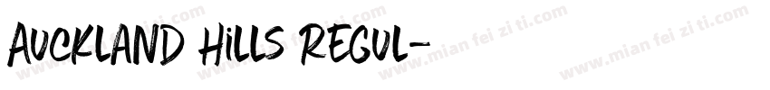 Auckland Hills Regul字体转换